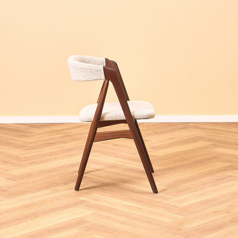 Danish dining chairs in walnut by Th. Harlev for Farstrup
