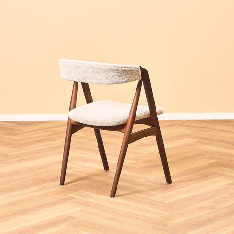 Danish dining chairs in walnut by Th. Harlev for Farstrup