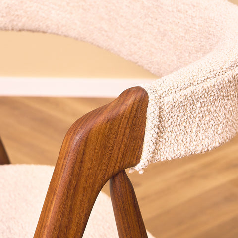 Danish dining chairs in walnut by Th. Harlev for Farstrup