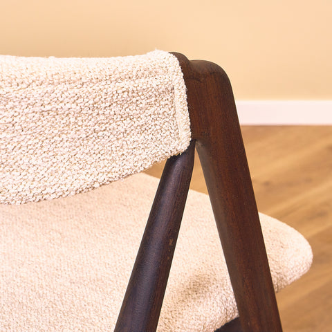 Danish dining chairs in walnut by Th. Harlev for Farstrup