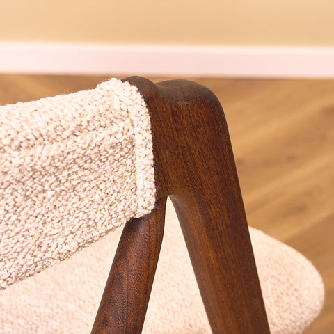 Danish dining chairs in walnut by Th. Harlev for Farstrup