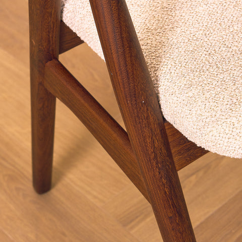 Danish dining chairs in walnut by Th. Harlev for Farstrup