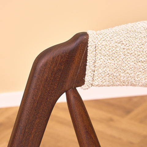 Danish dining chairs in walnut by Th. Harlev for Farstrup