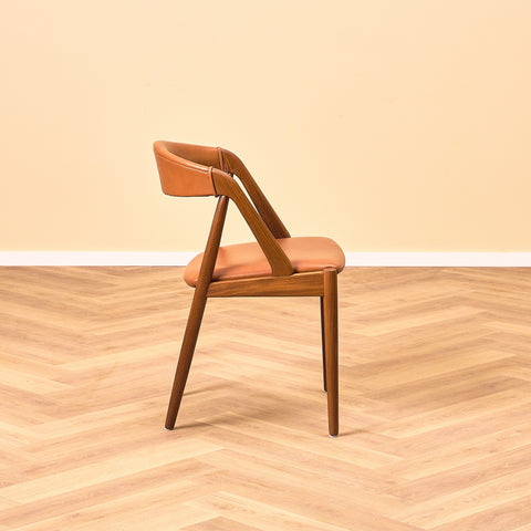Danish dining chairs in walnut by Kai Kristiansen for Schou Andersen, model 31