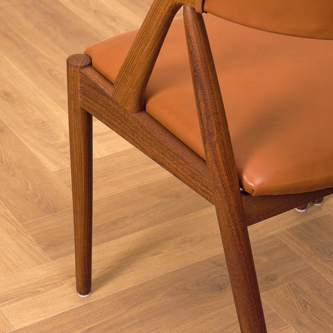 Danish dining chairs in walnut by Kai Kristiansen for Schou Andersen, model 31