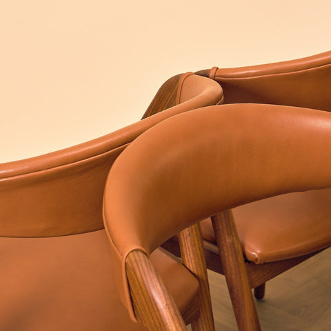 Danish dining chairs in walnut by Kai Kristiansen for Schou Andersen, model 31