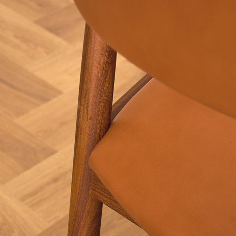 Danish dining chairs in walnut by Kai Kristiansen for Schou Andersen, model 31