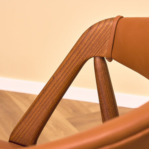 Danish dining chairs in walnut by Kai Kristiansen for Schou Andersen, model 31
