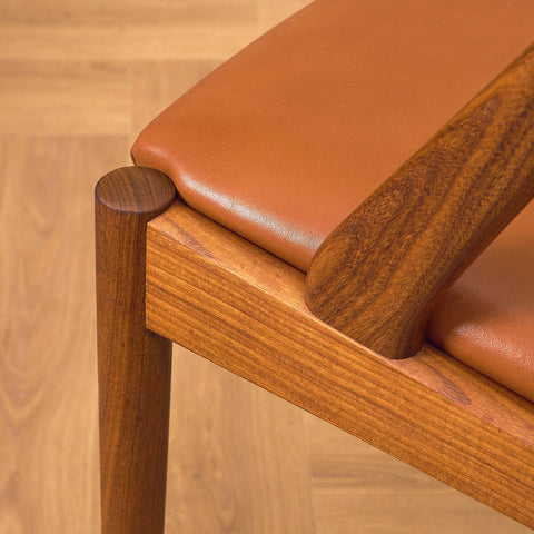 Danish dining chairs in walnut by Kai Kristiansen for Schou Andersen, model 31