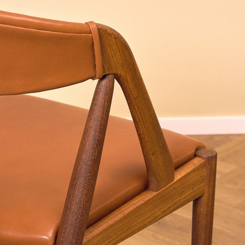 Danish dining chairs in walnut by Kai Kristiansen for Schou Andersen, model 31