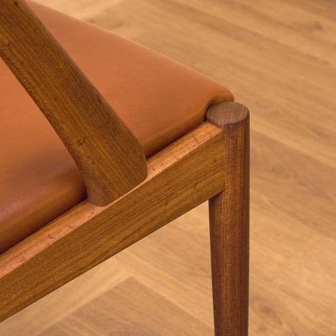 Danish dining chairs in walnut by Kai Kristiansen for Schou Andersen, model 31