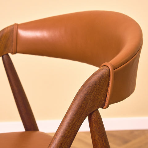 Danish dining chairs in walnut by Kai Kristiansen for Schou Andersen, model 31