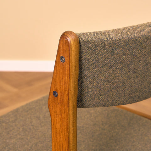Danish set of 8 dining chairs in teak by Erik Buch for Nova Stolefabrik