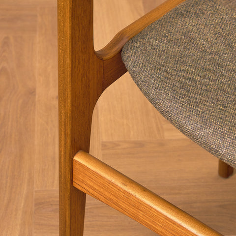 Danish set of 8 dining chairs in teak by Erik Buch for Nova Stolefabrik