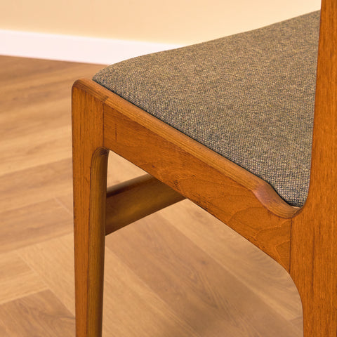 Danish set of 8 dining chairs in teak by Erik Buch for Nova Stolefabrik