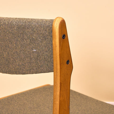 Danish set of 8 dining chairs in teak by Erik Buch for Nova Stolefabrik