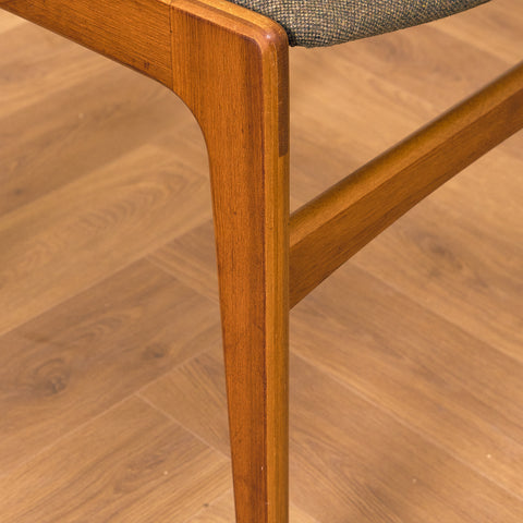 Danish set of 8 dining chairs in teak by Erik Buch for Nova Stolefabrik
