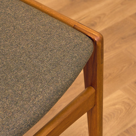 Danish set of 8 dining chairs in teak by Erik Buch for Nova Stolefabrik