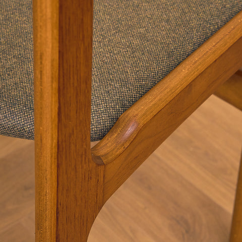 Danish set of 8 dining chairs in teak by Erik Buch for Nova Stolefabrik