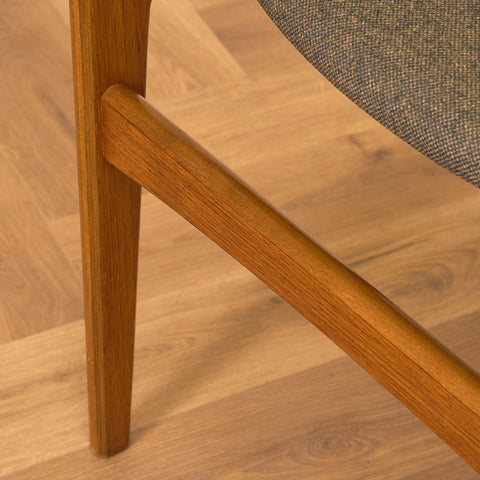 Danish set of 8 dining chairs in teak by Erik Buch for Nova Stolefabrik