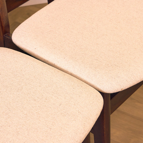 Danish dining chairs in teak and beech by Findahl