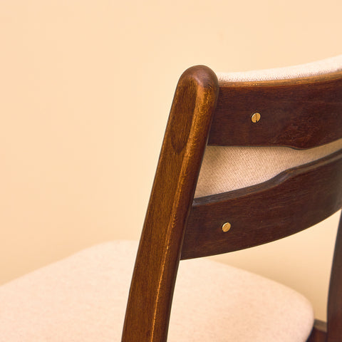 Danish dining chairs in teak and beech by Findahl