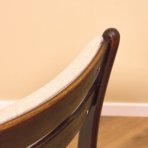 Danish dining chairs in teak and beech by Findahl