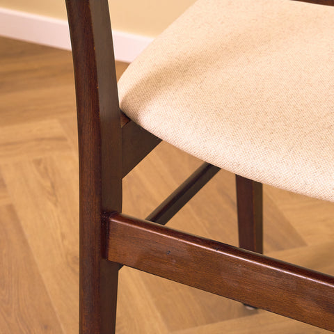 Danish dining chairs in teak and beech by Findahl