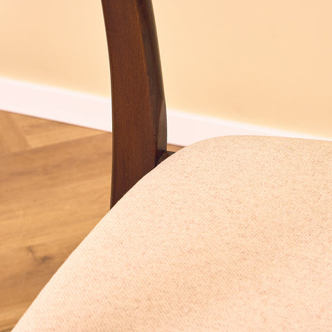 Danish dining chairs in teak and beech by Findahl
