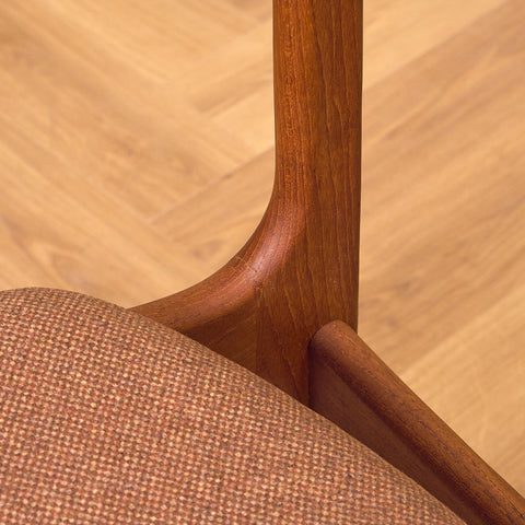 Danish dining chairs in teak, model 'Stol nr4', by Thorsø Stole- och Møbelfabrik