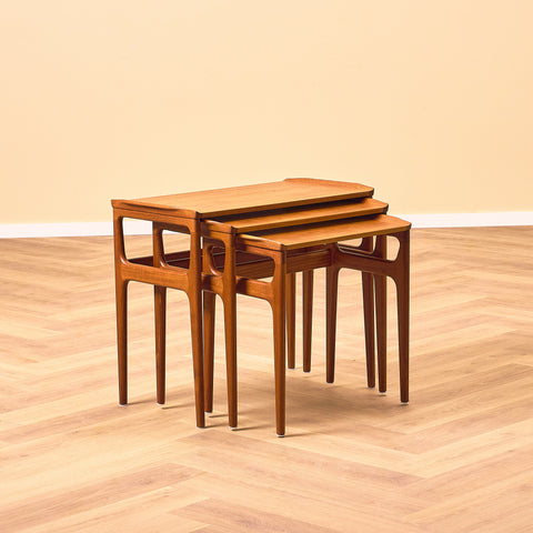 Danish set of nest of tables in teak