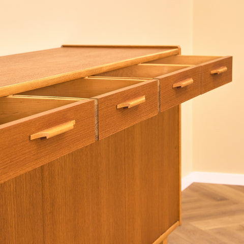 Swedish sideboard in teak and oak by AB Ajfa Möbelfabrik in Tibro