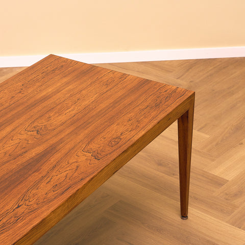 Danish coffee table in Santos rosewood by Severin Hansen for Haslev Møbelfabrik