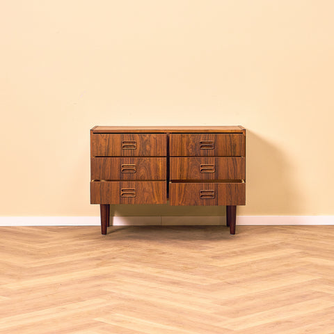 Danish chest of drawers in Santos rosewood by Niels J. Thorsø