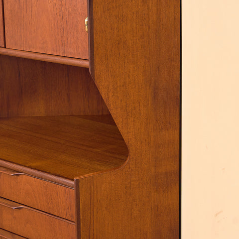 Danish corner cabinet in teak
