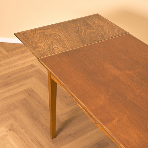 Swedish dining table in teak and beech