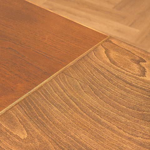 Swedish dining table in teak and beech