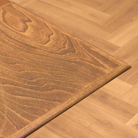 Swedish dining table in teak and beech