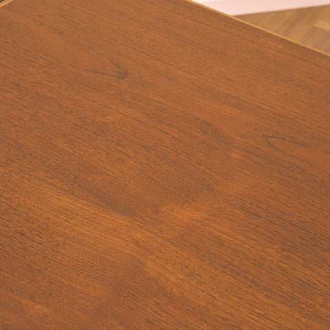 Swedish dining table in teak and beech
