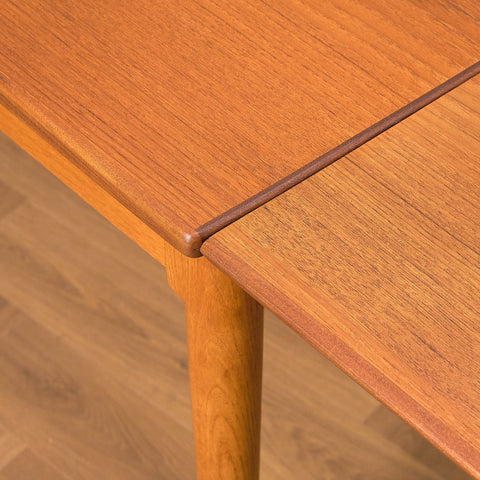 Swedish dining table in teak and oak
