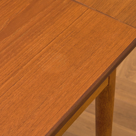 Swedish dining table in teak and oak