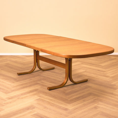 Swedish oval dining table in teak
