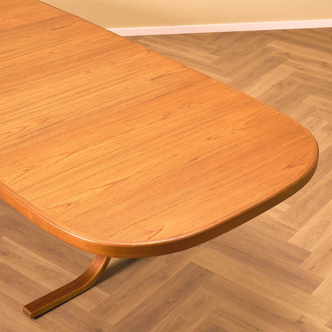 Swedish oval dining table in teak