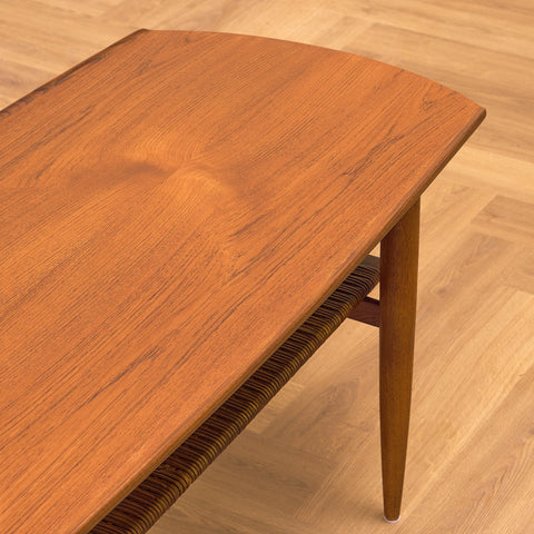Danish coffee table in teak and oak by Villumsen & son