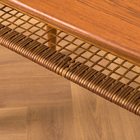 Danish coffee table in teak and oak by Villumsen & son