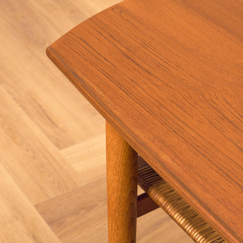 Danish coffee table in teak and oak by Villumsen & son
