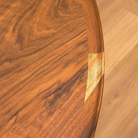 Danish coffee table in walnut and beech by Anton Kildeberg