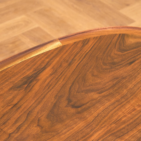 Danish coffee table in walnut and beech by Anton Kildeberg