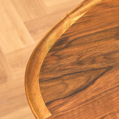 Danish coffee table in walnut and beech by Anton Kildeberg