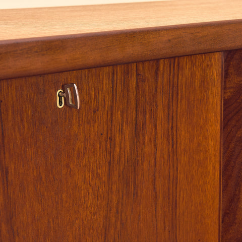 Danish highboard in teak and oak